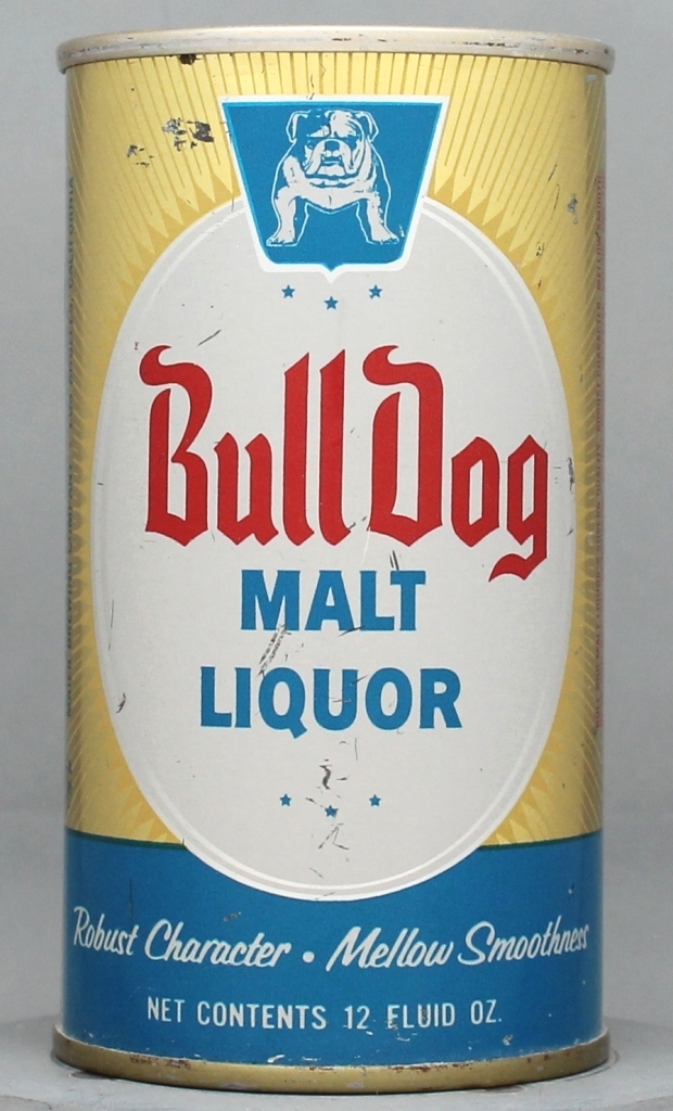 Bull Dog Malt Liquor 12 Oz Tab/Insert Top Can