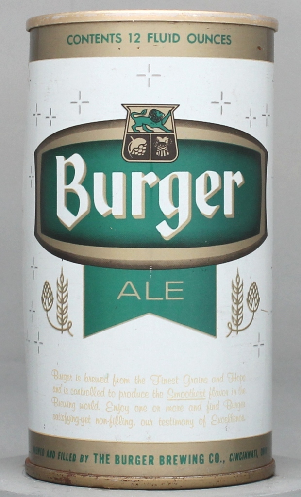Burger Ale 12 Oz Tab Top Can