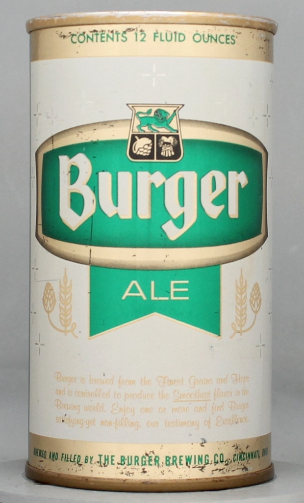 Burger Ale 12 Oz Tab Top Can
