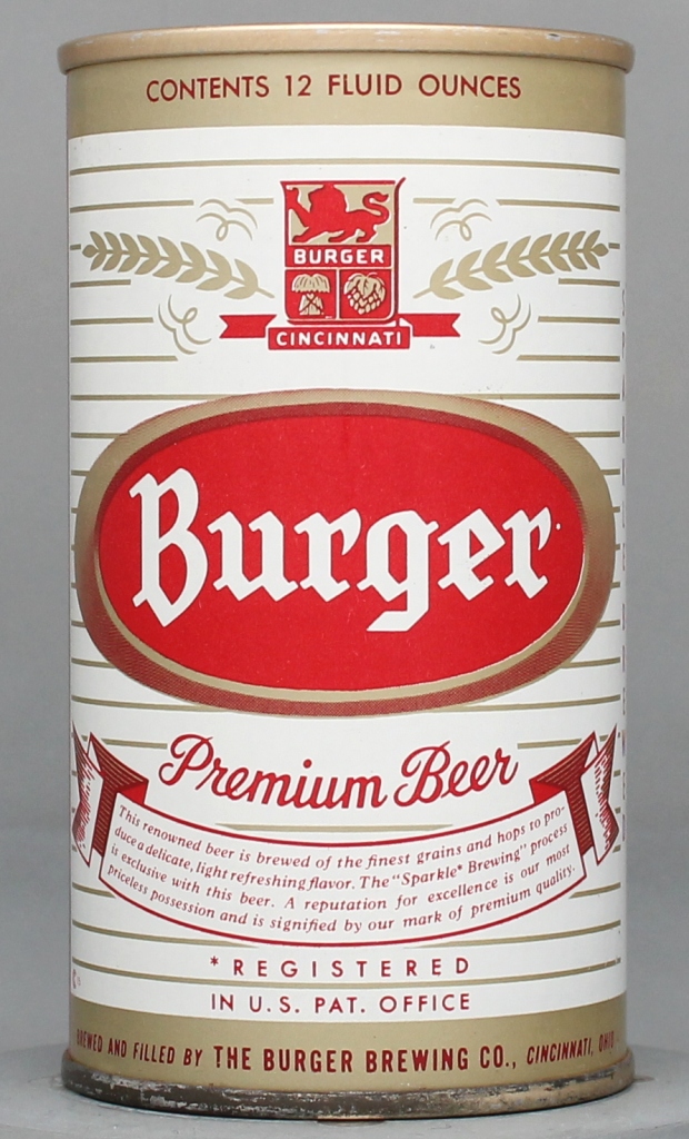 Burger Premium Beer 12 Oz Zip/Tab Top Can