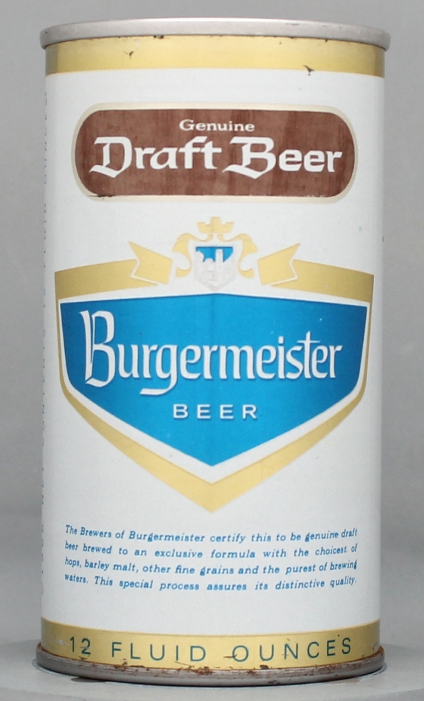 Burgermeister Draft 12 Oz Tab Top Can