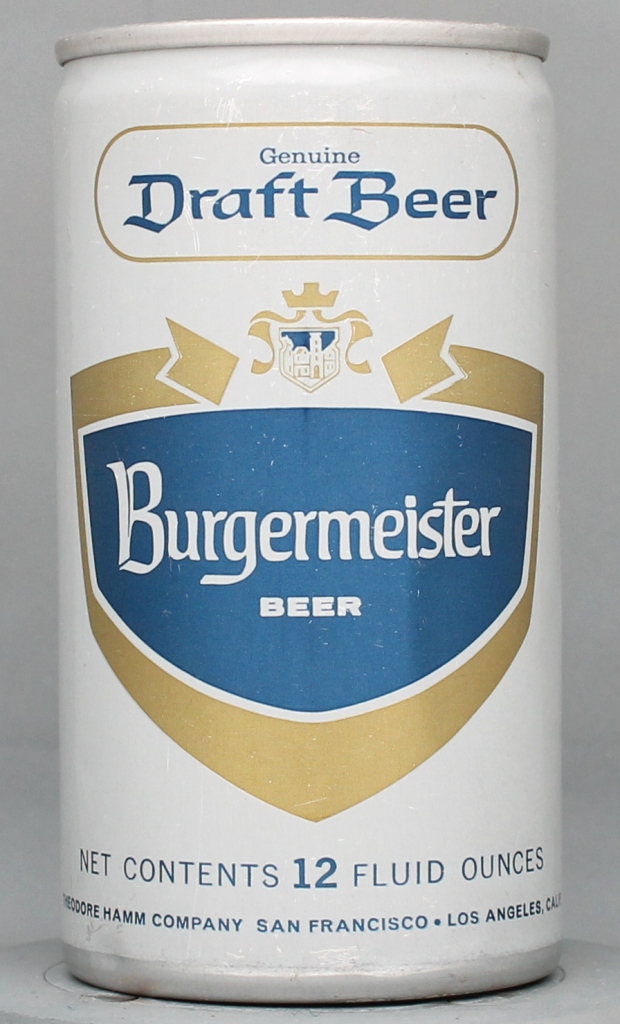 Burgermeister Genuine Draft 12 Oz Tab Top Can