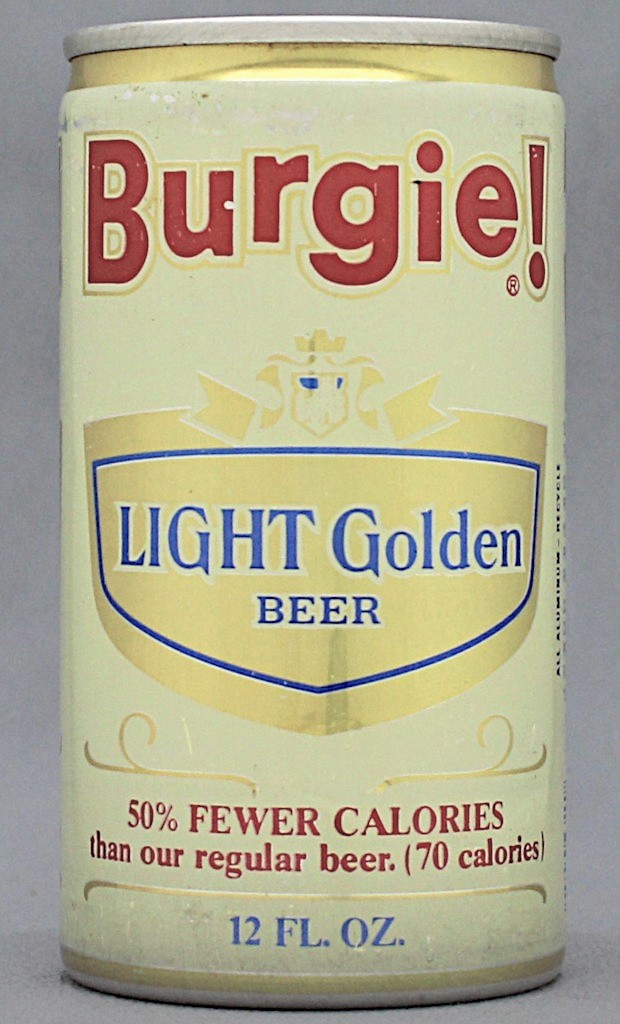 Burgie Light Golden Beer 12 Oz Tab Top Can
