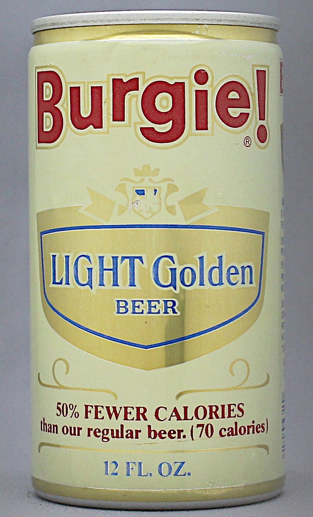 Burgie Light Golden Beer 12 Oz Tab Top Can