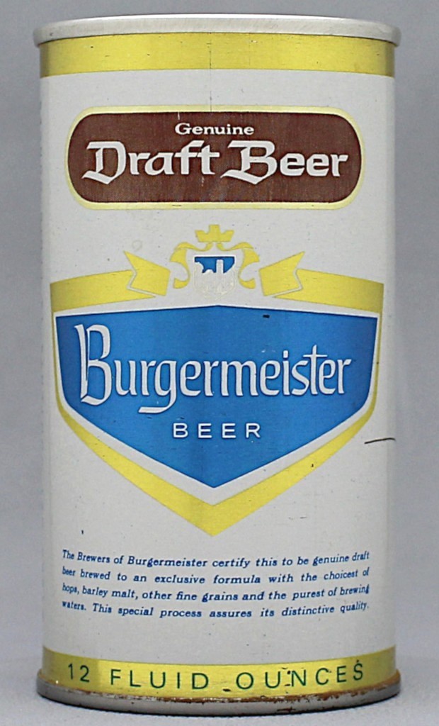 Burgermeister Genuine Draft 12 Oz Tab Top Can