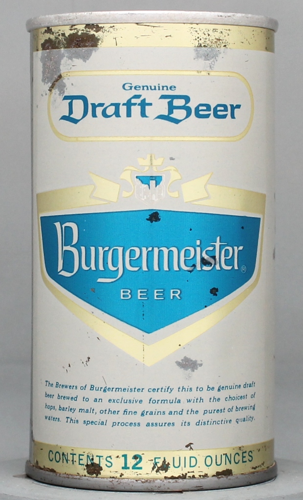 Burgermeister Genuine Draft 12 Oz Tab Top Can