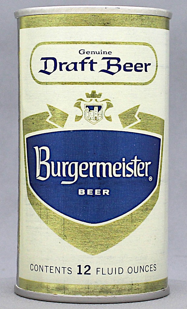 Burgermeister Genuine Draft 12 Oz Tab Top Can