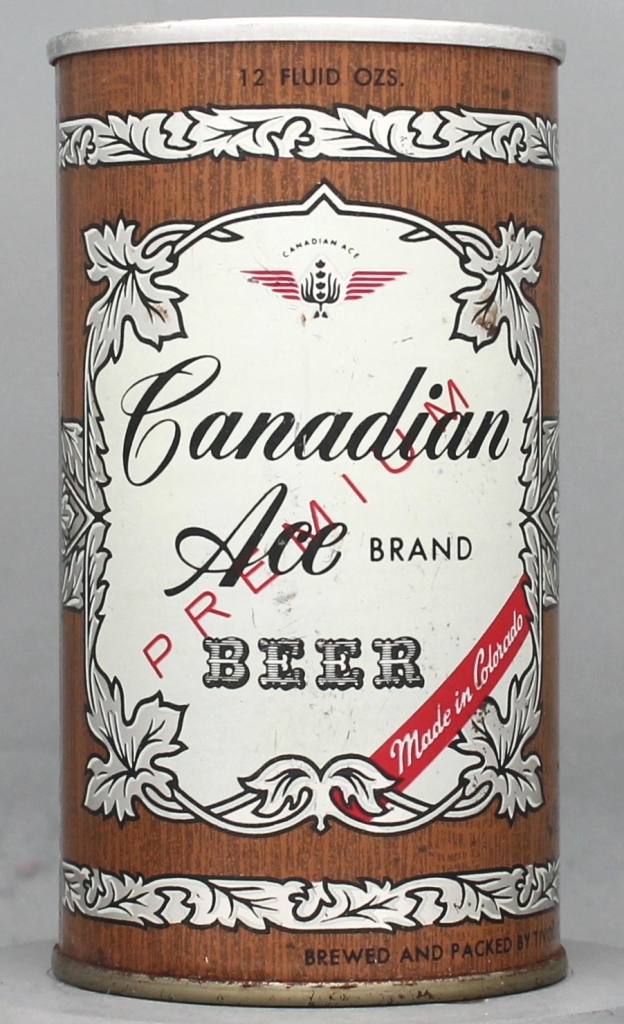 Canadian Ace Brand Premium Beer 12 Oz Tab Top Can