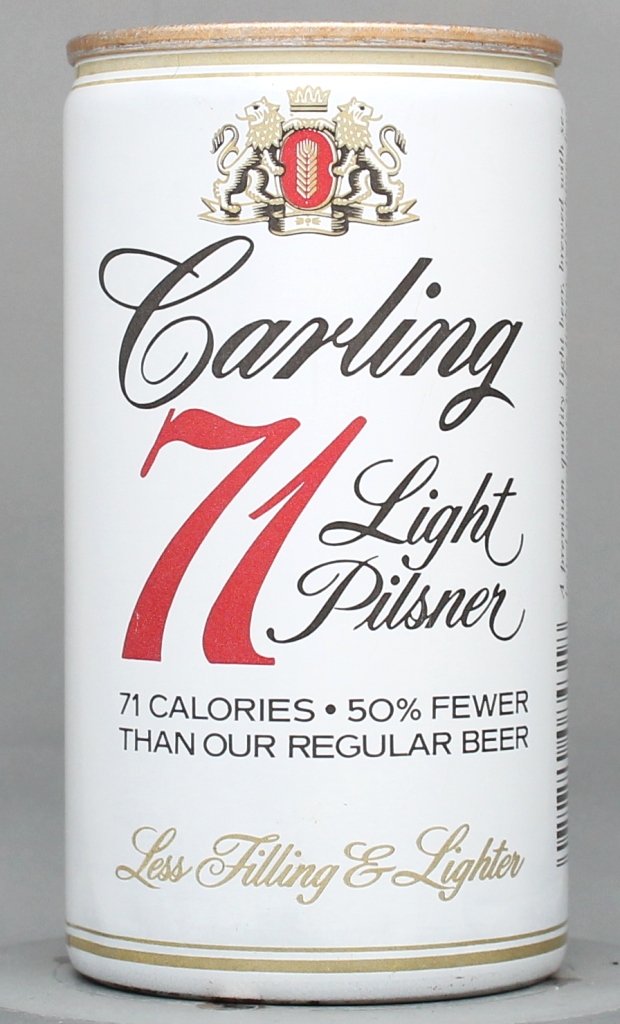 Carling 71 Light Pilsner Beer 12 Oz Tab Top Can
