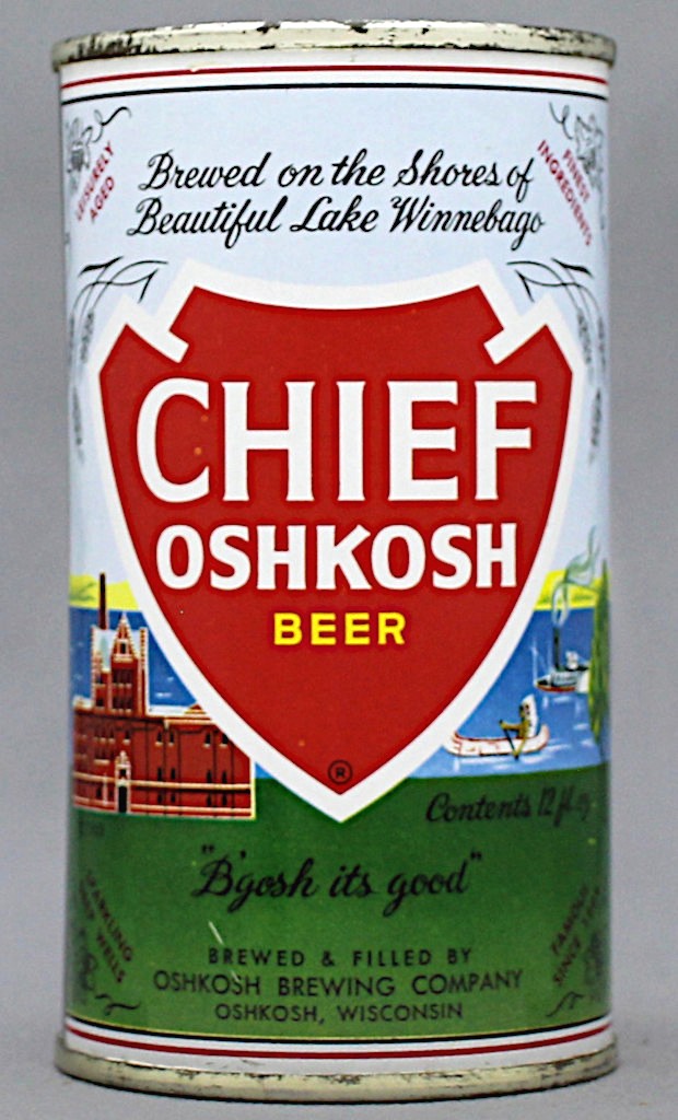 Chief Oshkosh Beer 12 Oz Tab/Insert Top Can