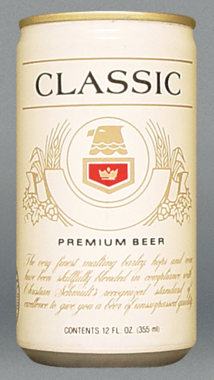Classic Premium Beer 12 Oz Tab Top Can