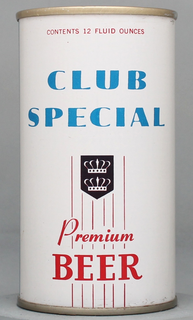 Club Special Premium Beer 12 Oz Tab Top Can