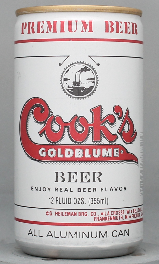 Cook's Goldblume Premium Beer 12 Oz Tab Top Can