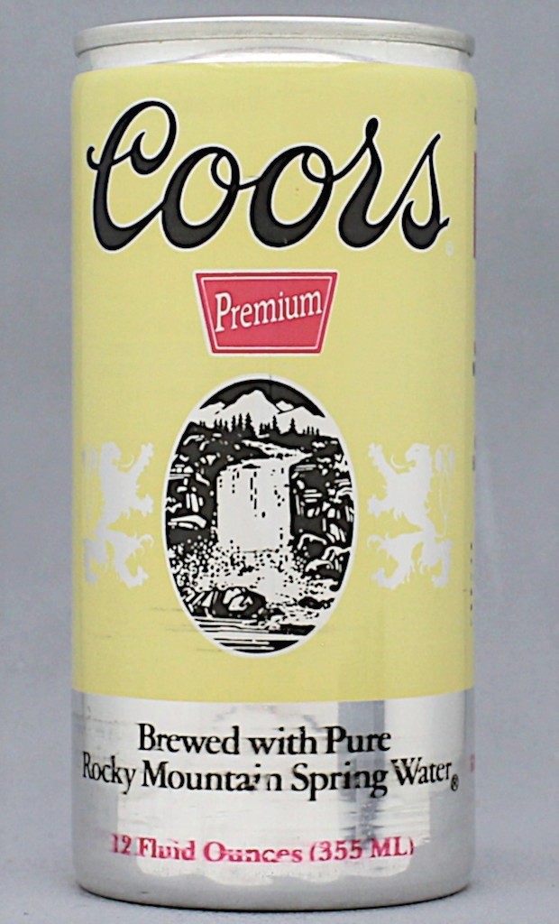 Coors Premium Beer 12 Oz Tab/Stay Top Can