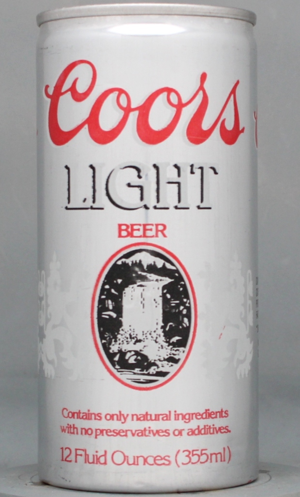 Coors Light Beer 12 Oz Tab/Button Top Can