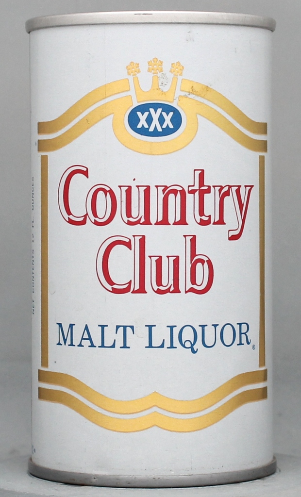 Country Club Malt Liquor 12 Oz Tab Top Can