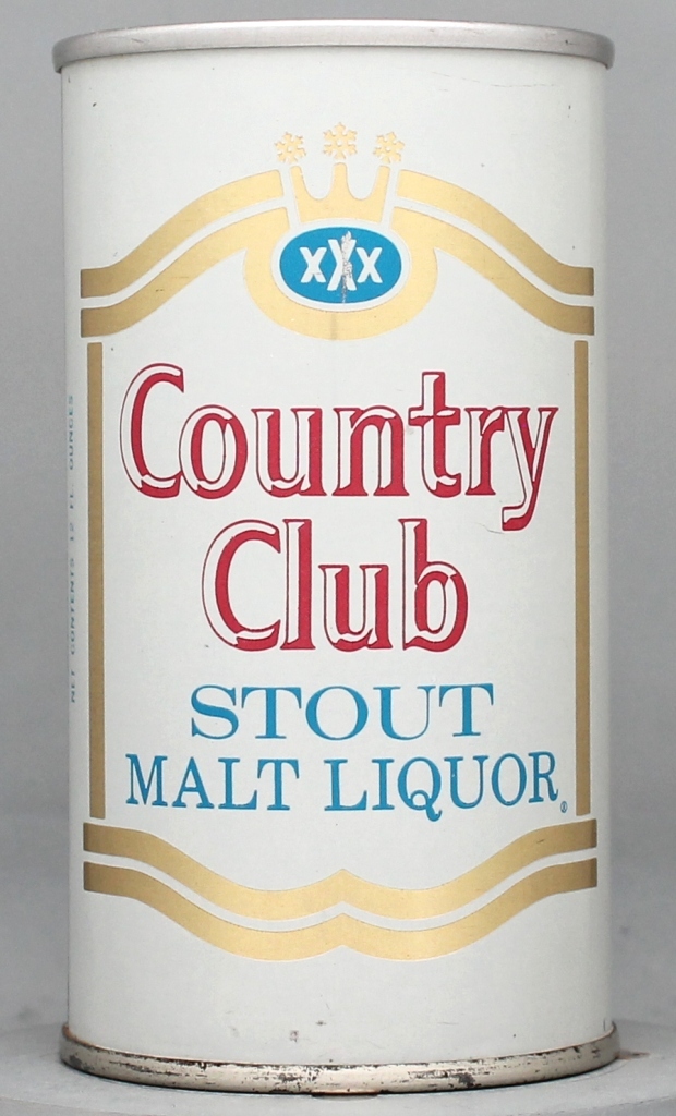 Country Club Stout Malt Liquor 12 Oz Tab Top Can