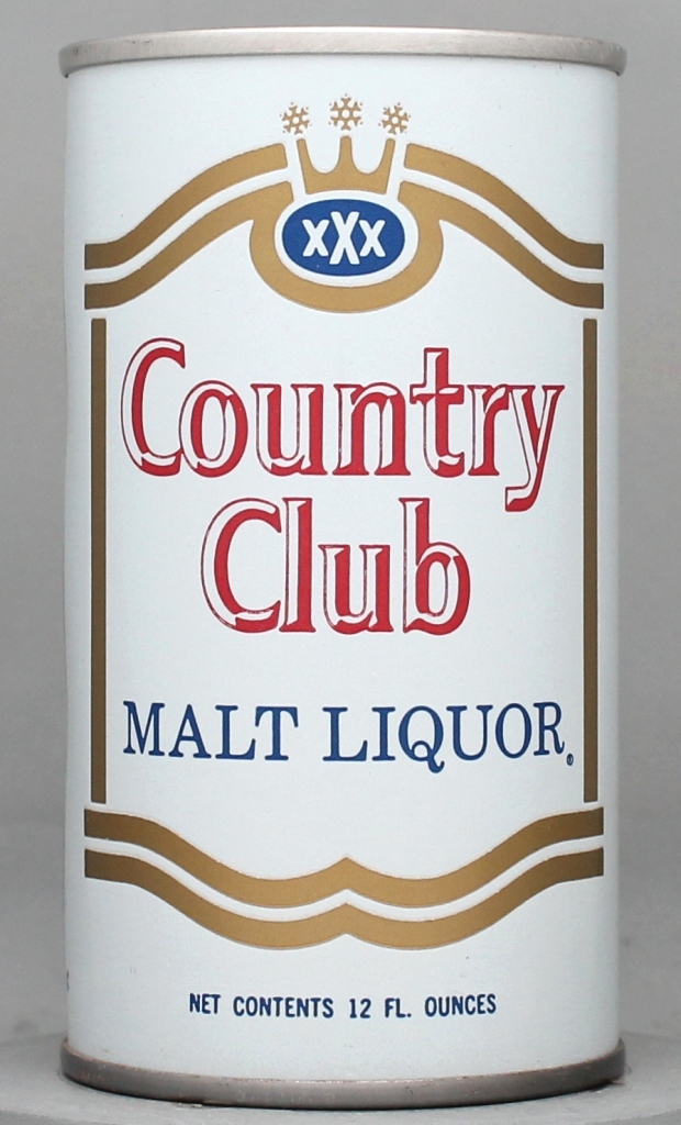 Country Club Malt Liquor 12 Oz Tab Top Can