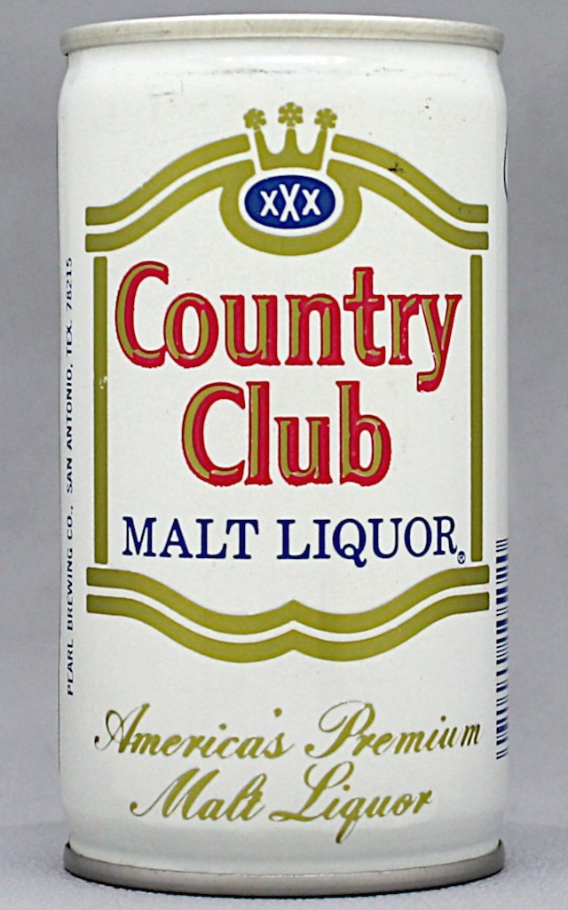 Country Club Malt Liquor 12 Oz Tab/Button Top Can