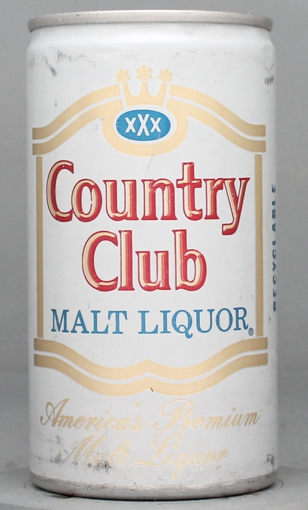 Country Club Malt Liquor 12 Oz Tab Top Can