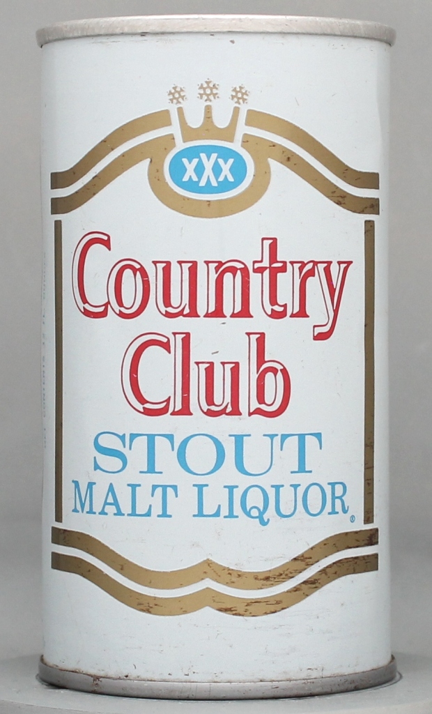 Country Club Stout Malt Liquor 12 Oz Tab Top Can