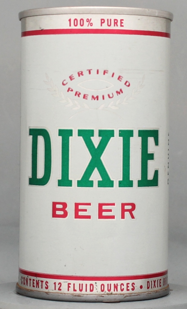 Dixie Beer 12 Oz Tab/Insert Top Can