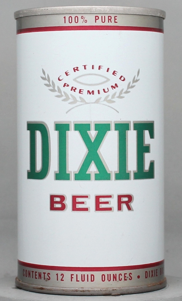Dixie Beer 12 Oz Tab/Insert Top Can