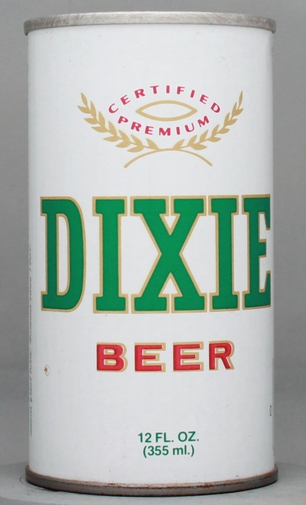Dixie Beer 12 Oz Tab Top Can