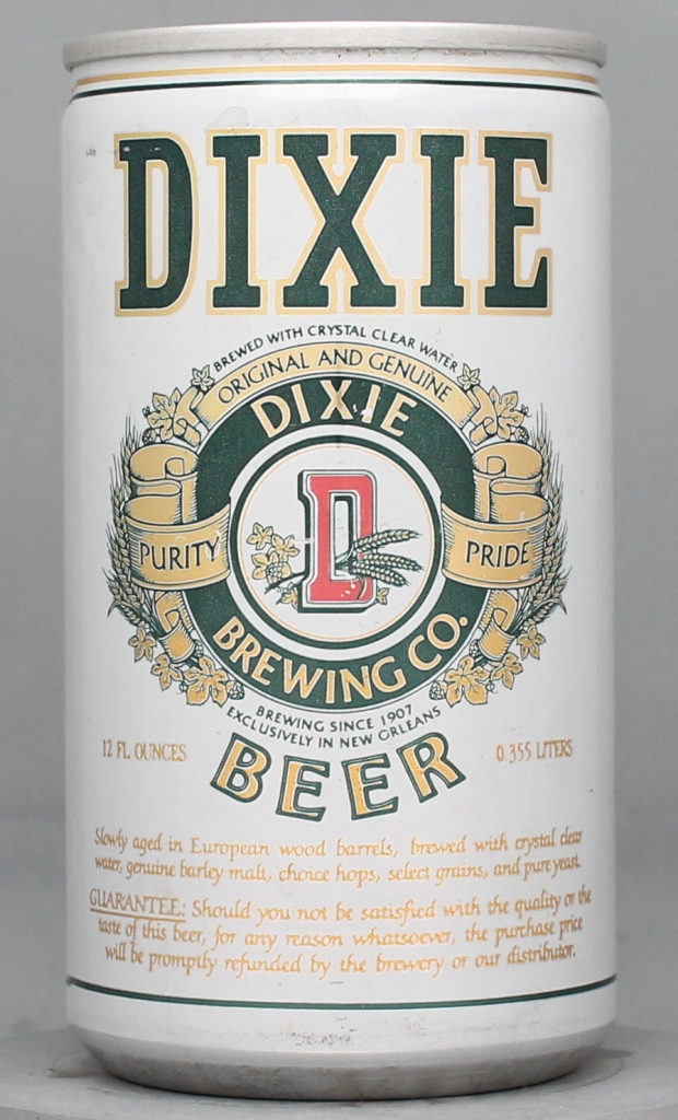 Dixie Beer 12 Oz Tab Top Can