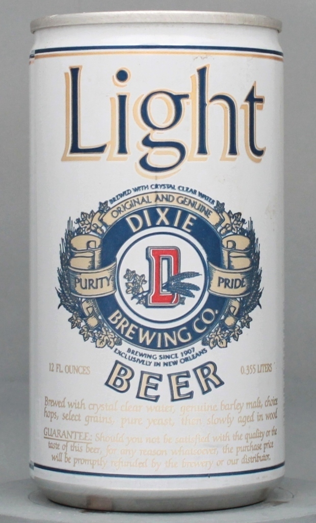 Dixie Light Beer 12 Oz Tab/Stay Top Can