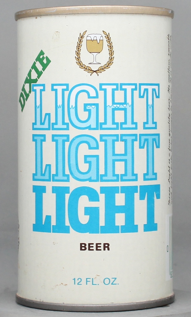 Dixie Light Light Light Beer 12 Oz Tab Top Can