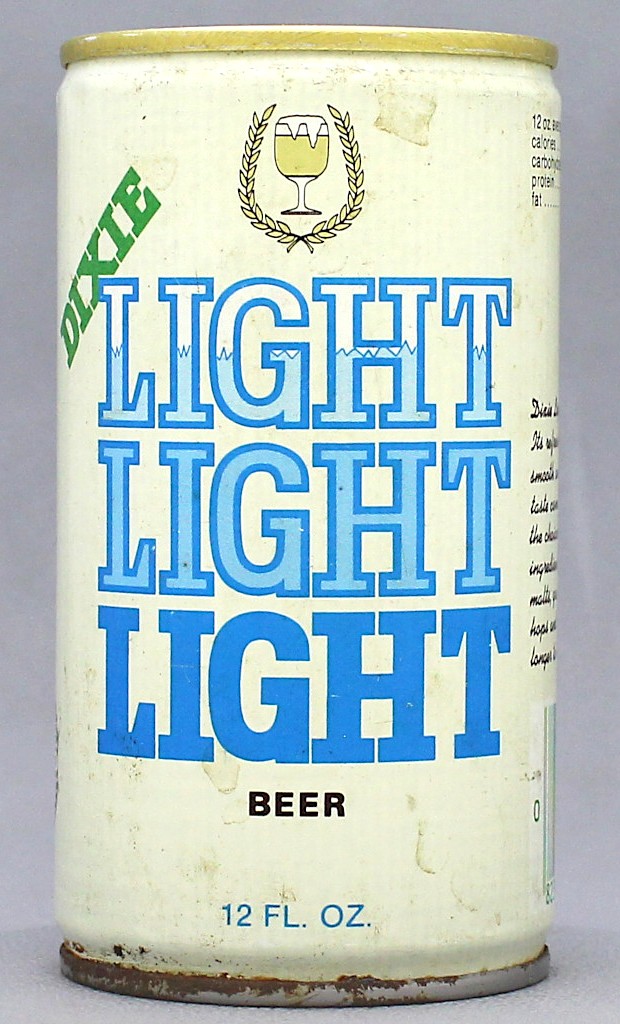 Dixie Light Light Light Beer 12 Oz Tab Top Can