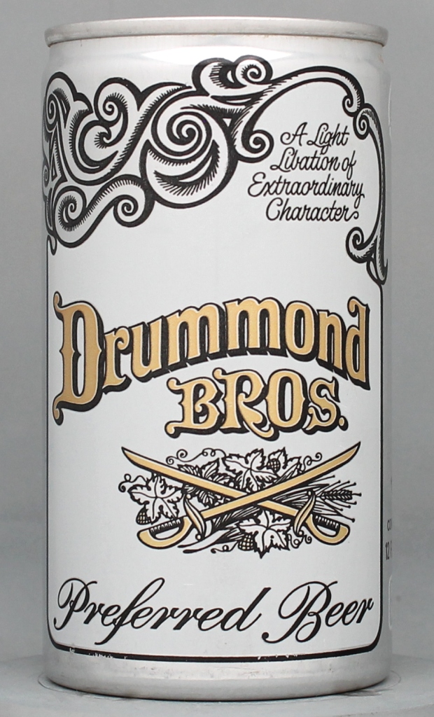 Drummond Bros. Beer 12 Oz Tab Top Can