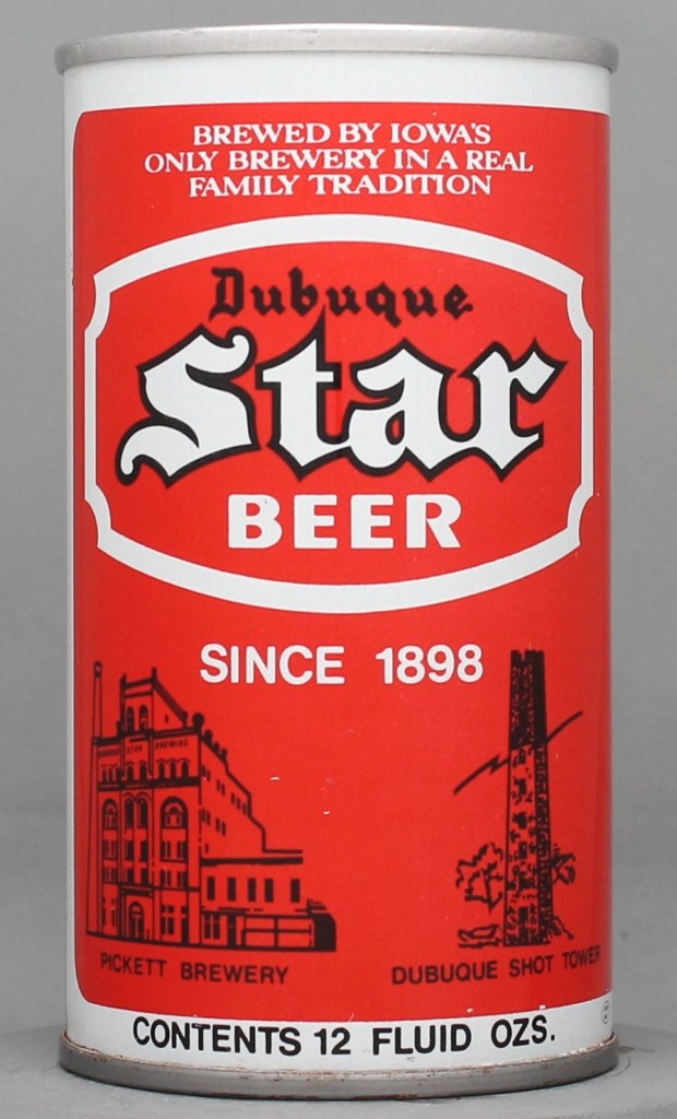 Dubuque Star Beer 12 Oz Tab Top Can