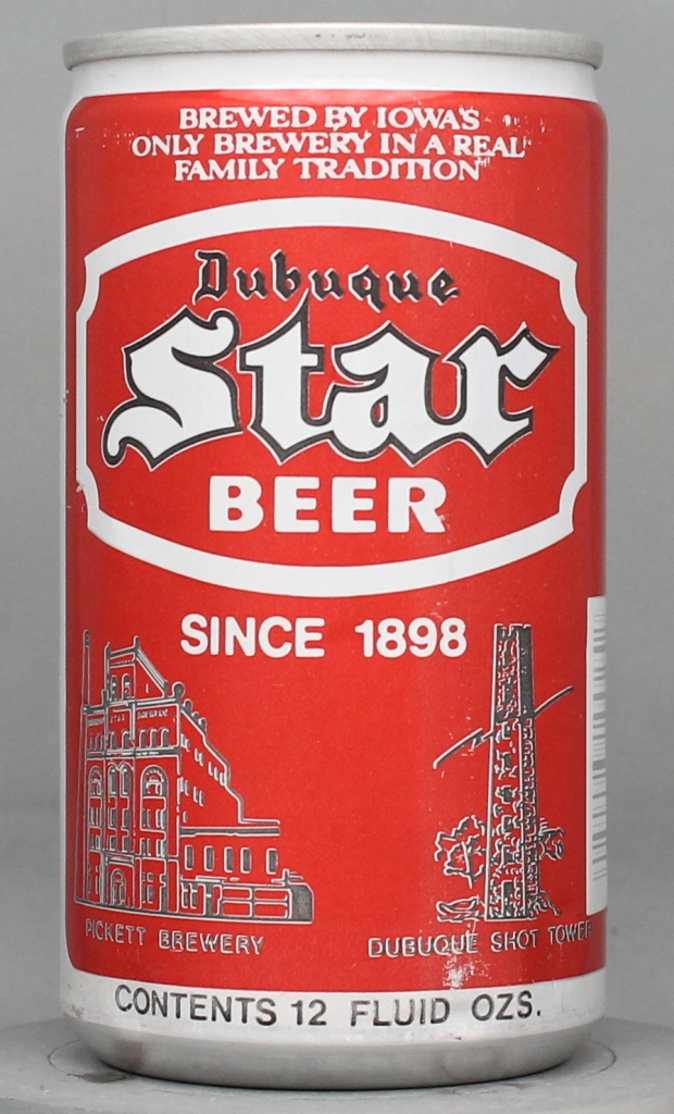 Dubuque Star Beer 12 Oz Tab/Stay Top Can