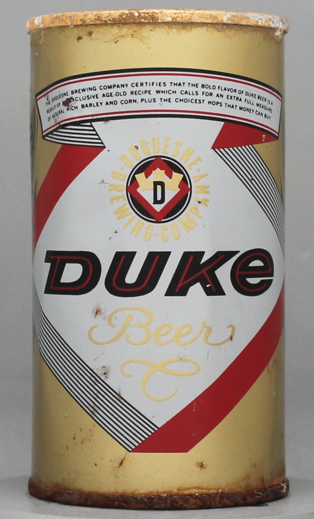 Duke Beer 12 Oz Tab Top Can