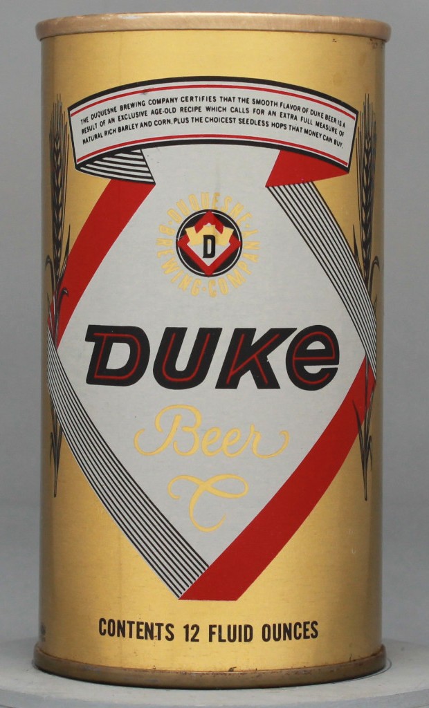 Duke Beer 12 Oz Tab Top Can