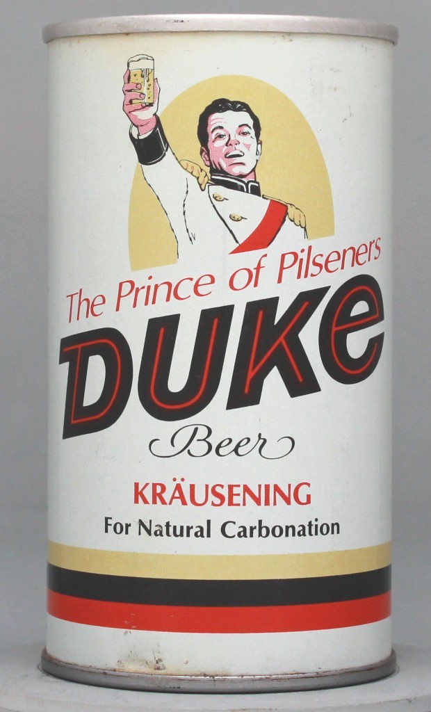 Duke Beer 12 Oz Tab Top Can