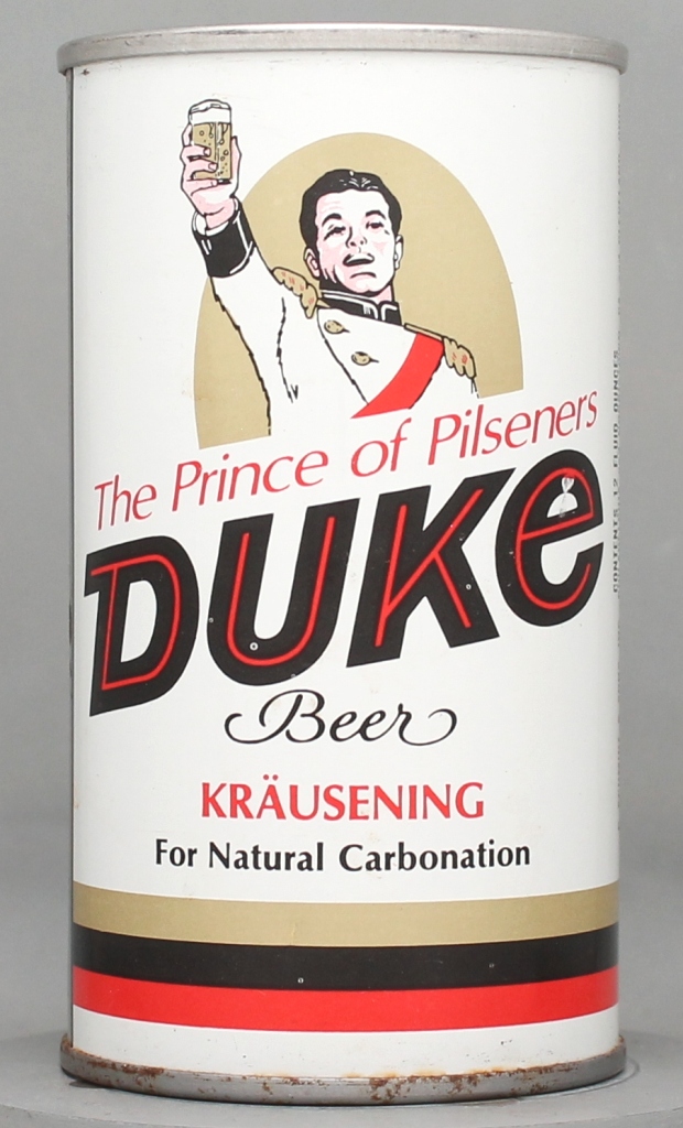 Duke Beer 12 Oz Tab Top Can