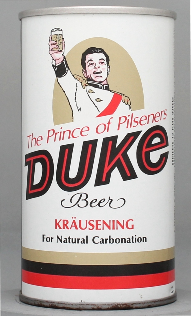 Duke Beer 12 Oz Tab Top Can