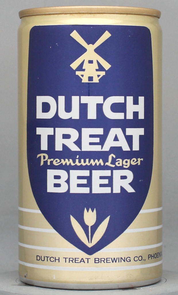 Dutch Treat Premium Lager Beer 12 Oz Tab Top Can