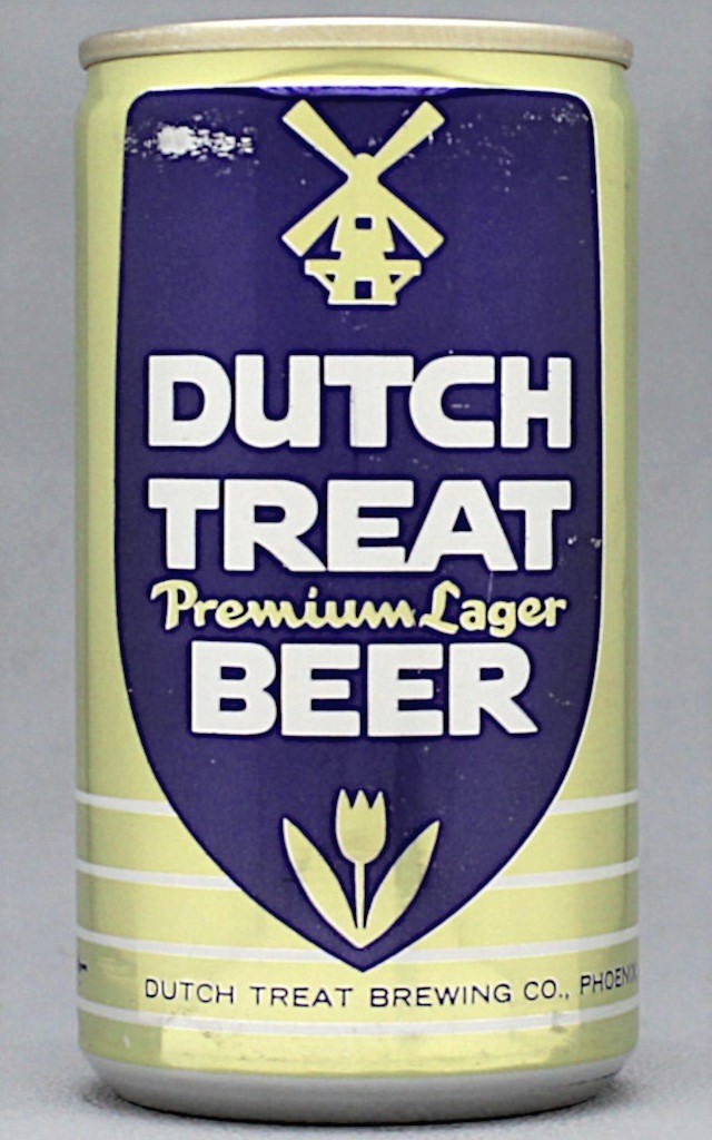 Dutch Treat Premium Lager Beer 12 Oz Tab Top Can