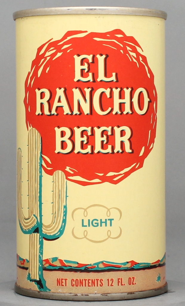 El Rancho Light Beer 12 Oz Tab Top Can
