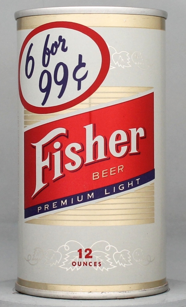 Fisher Premium Light Beer 12 Oz Tab Top Can