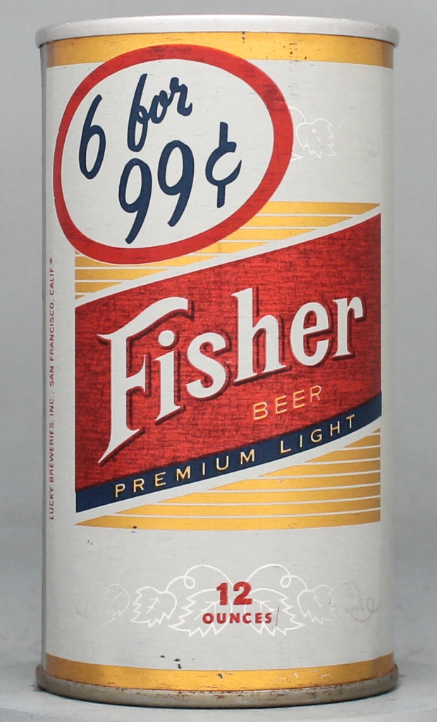 Fisher Premium Light Beer 12 Oz Tab Top Can