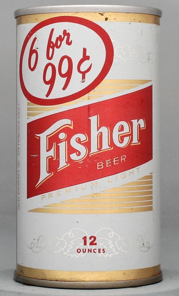 Fisher Premium Light Beer 12 Oz Tab Top Can