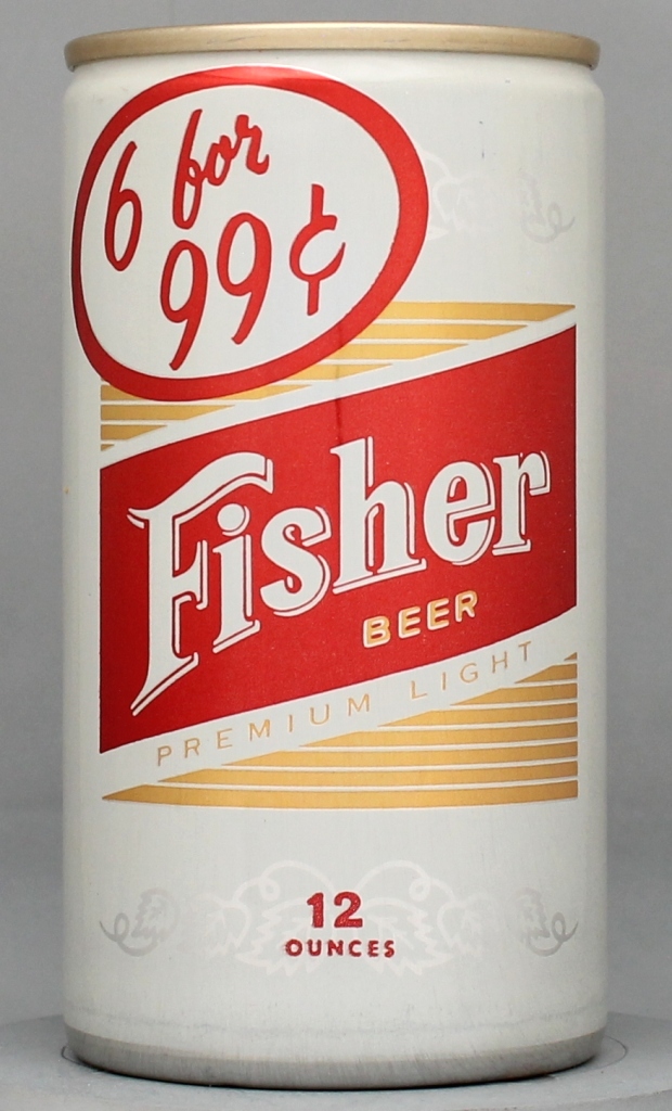 Fisher Premium Light Beer 12 Oz Tab Top Can