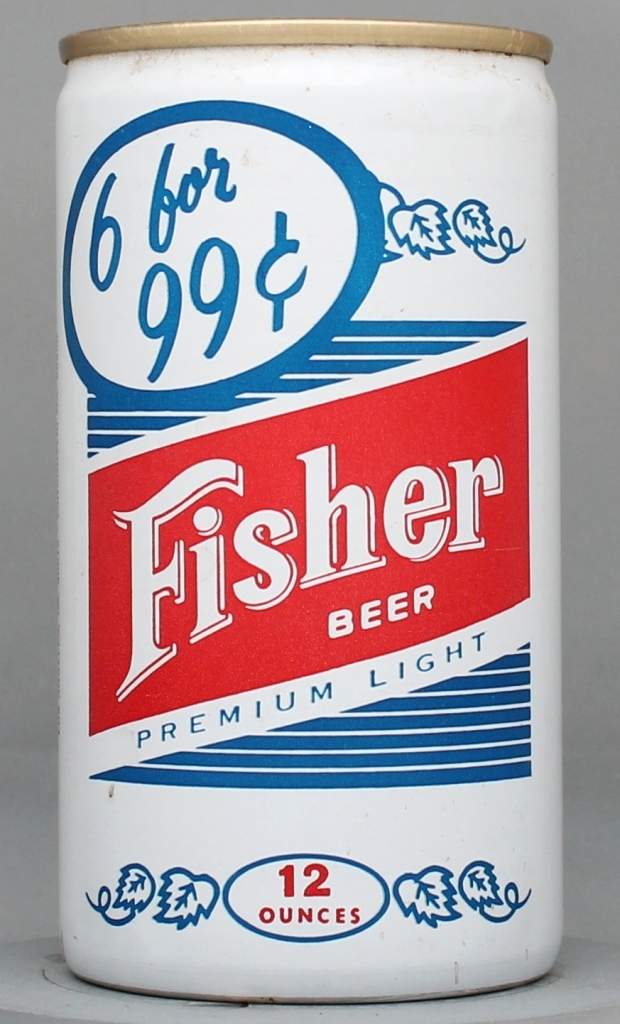 Fisher Premium Light Beer 12 Oz Tab Top Can