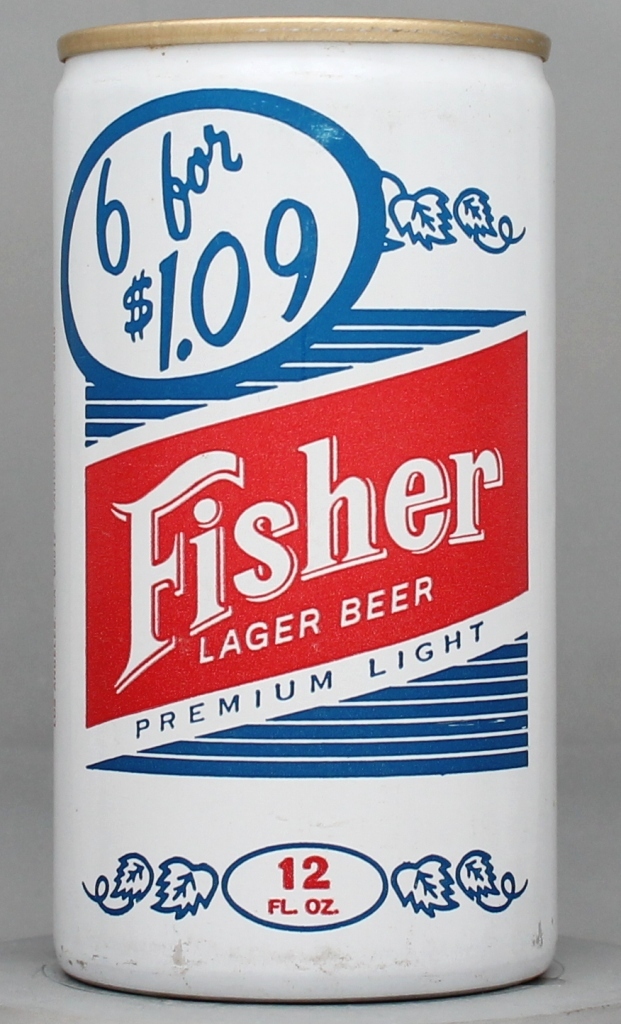Fisher Lager, Premium Light Beer 12 Oz Tab Top Can
