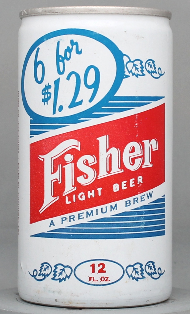 Fisher Light Premium Brew Beer 12 Oz Tab Top Can